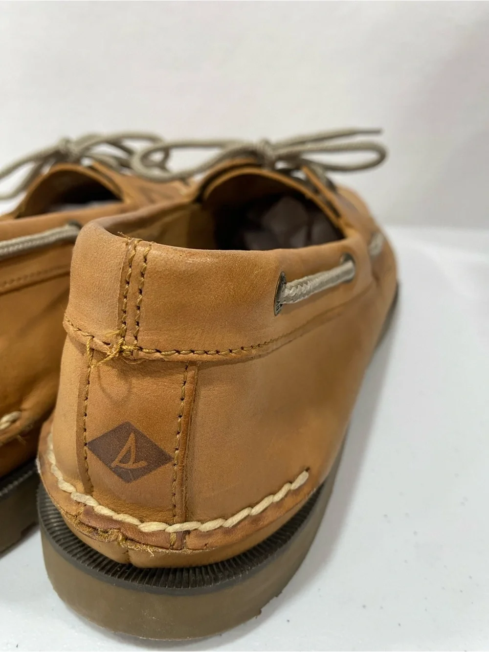 Sperry Top‑Sider Men’s Leather Boat Shoes Tan Size 14 A/O Classic